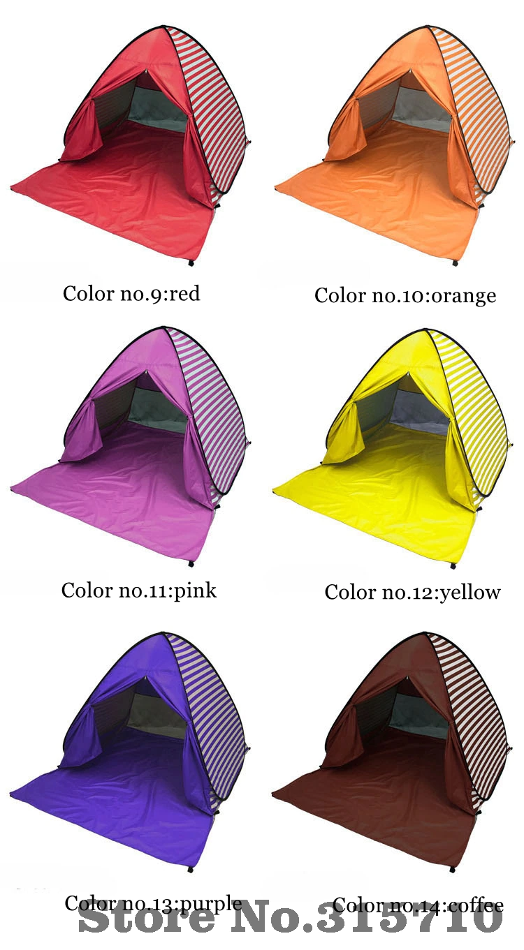 Cheap Goat Tents XL Size Pop Up Self open Beach Tent Automatic Quickly Open Outdoor Camping Tourist UV50+ Protection Portable Picnic Ultralight   